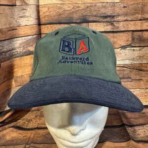 Backyard Adventures BA Logo Green Blue Cap Hat Playsets Merchandise Outdoor Gear